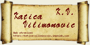 Katica Vilimonović vizit kartica